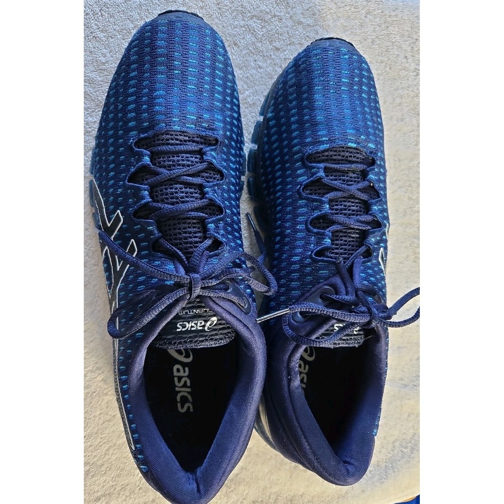 ASICS Gel Quantum 360 Men's Size 12 Blue Suede Running Casual Shoes.